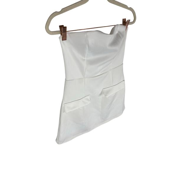 Amanda Uprichard Strapless Bethany Romper Dress Party Statement Hoco Bridal S - Picture 5 of 10